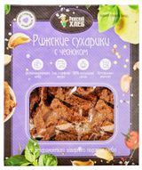 Изображение товара Сухарики ржано-пшеничные «Рижский хлеб» Рижские из подового заварного хлеба с чесноком без дрожжей, 100 г