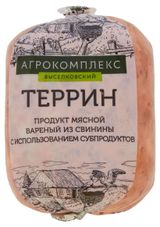 Изображение товара Продукт мясной Террин вареный «Агрокомплекс Выселковский» из свинины с использованием субпродуктов охлажденный, 400 г