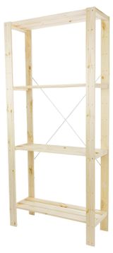 Изображение товара Стеллаж Actuel с 4 реечными полками, 78х30х171 см