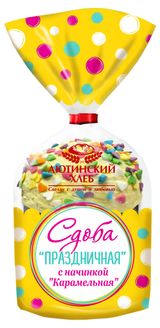 Изображение товара Кулич Пасхальный «Аютинский Хлеб» Кекс Сдоба праздничная с карамельной начинкой, 130 г