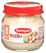 Изображение товара Пюре мясное Semper Индейка с 6 мес., 80 г