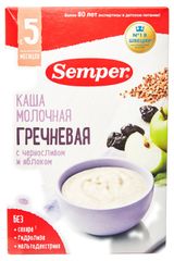 Изображение товара Каша молочная Semper Гречневая с черносливом и яблоком с 5 мес., 180 г