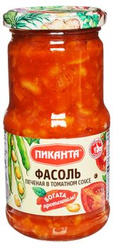 Изображение товара Фасоль «Пиканта» печеная в томатном соусе, 470 г