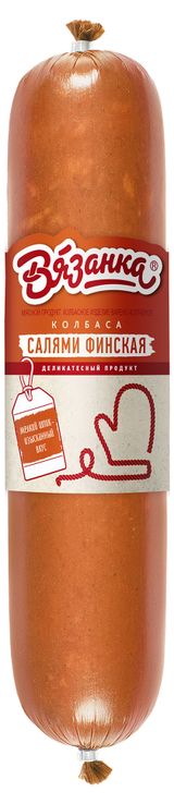 Изображение товара Колбаса варено-копченая «Вязанка» Салями Финская мясной продукт, ~ 0,7 кг