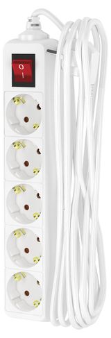Изображение товара Удлинитель сетевой «Фотон» 5 розеток 5 м белый