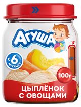 Изображение товара Пюре «Агуша» цыпленок с овощами с 6 мес., 100 г