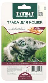 Изображение товара Трава для кошек TITBIT Овес, 25 г