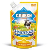 Изображение товара Сливки сгущенные «Алексеевское» с сахаром в пакете 19% ГОСТ БЗМЖ, 270 г