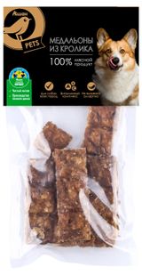 Изображение товара Лакомство для собак АШАН Золотая птица Галеты из кролика, 50 г