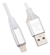Изображение товара USB кабель Liberty Project для Apple 8 pin Змея LED TPE белый