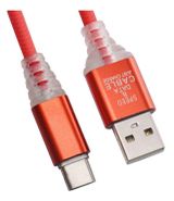 Изображение товара USB кабель Liberty Project Type-C LED TPE Змея красный