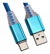 Изображение товара USB кабель Liberty Project Type-C Змея LED TPE синий