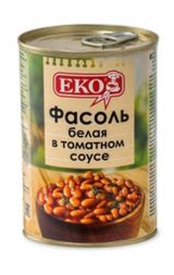 Изображение товара Фасоль Еко белая в томатном соусе, 400 г