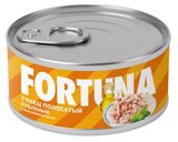 Изображение товара Тунец полосатый рубленый «Фортуна» с добавлением масла, 185 г