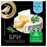 Изображение товара Сыр мягкий АШАН Золотая птица Бри с двойными сливками БЗМЖ, 125 г