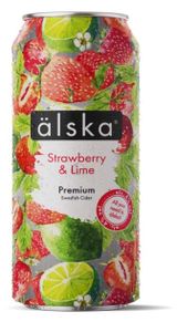 Изображение товара Сидр Alska Strawberry & Lime со вкусом клубники и лайма, 440 мл