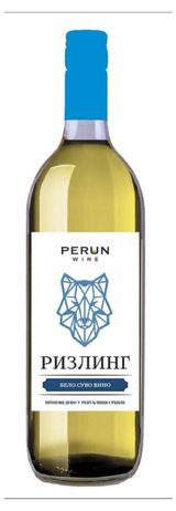 Изображение товара Вино Perun Rizling белое сухое Сербия, 1 л