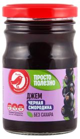 Изображение товара Джем АШАН Красная птица из черной смородины без сахара, 210 г