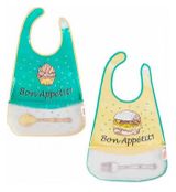 Изображение товара Слюнявчик детский «Пома» клеенчатый на липучке с карманом, 1 шт