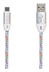 Изображение товара Кабель USB-MicroUSB Liberty Project в оплетке синий, 1 м