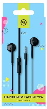 Изображение товара Наушники-гарнитура Red Line Stereo Headset E01 черные