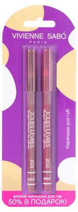 Изображение товара Карандаш для губ Vivienne Sabo Lipliner Crayon Contour des Levres Jolies Levres тон101 и тон 202