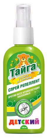 Изображение товара Спрей репеллентный от комаров «Тайга» детский, 100 мл