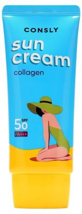 Изображение товара Крем солнцезащитный Consly для нормальной и сухой кожиSPF 50, 50 г