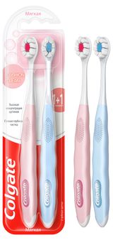 Изображение товара Зубная щетка Colgate Cushion Clean мягкая, 2 шт