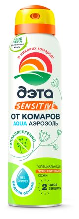 Изображение товара Аэрозоль от комаров «Дэта» для чувствительной кожи, 150 мл