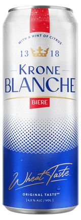 Изображение товара Пивной напиток Krone Blanche Biere пастеризованный, 450 мл