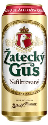 Изображение товара Пиво Zatecky Gus светлое нефильтрованное, 450 мл