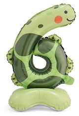 Изображение товара Цифра фольгированная «Веселая затея» 6 Черепаха на подставке, 56 см