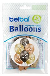 Изображение товара Набор воздушных шаров BELBAL Юбилей 35 лет, 6 шт, Поздравления с днем рождения