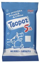 Изображение товара Творог «Молоко нашей дойки» брикет 5%, 180 г