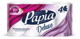 Изображение товара Туалетная бумага Papia Deluxe белая 4 слоя, 8 рулонов