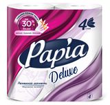 Изображение товара Туалетная бумага Papia Deluxe белая, 4 слоя 4 рулона