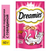 Изображение товара Лакомство для кошек Dreamies подушечки с говядиной, 60 г