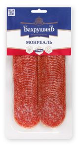 Изображение товара Колбаса сырокопченая «БахрушинЪ» Монреаль салями нарезка, 100 г