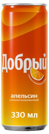 Изображение товара Напиток газированный «Добрый» Апельсин, 330 мл