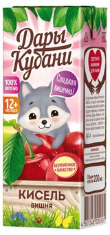 Изображение товара Кисель «Дары Кубани» вишня с 12 мес., 200 мл