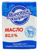 Изображение товара Масло сливочное «Минская марка» Традиционное 82,5% БЗМЖ Беларусь, 180 г