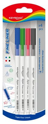 Изображение товара Набор ручек KEYROAD 0,4 мм, 4 шт
