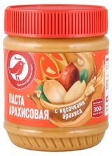 Изображение товара Паста арахисовая АШАН Красная птица с кусочками арахиса, 300 г