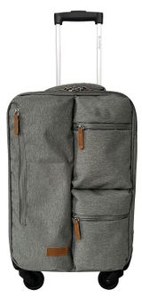Изображение товара Чемодан Airport мягкий 4 колеса серый, 30х19х50 см, размер S