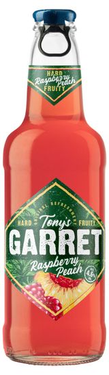 Изображение товара Пивной напиток Tony's Garret Hard Raspberry Peach, 400 мл