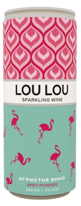 Изображение товара Игристое вино LOU LOU брют розовое Россия, 0,25 л