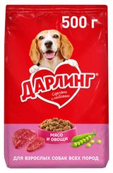 Изображение товара Сухой корм для собак «Дарлинг» мясо и овощи, 500 г
