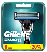 Изображение товара Cменные кассеты для бритья Gillette Mach 3, 8 шт