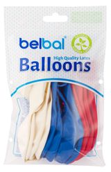 Изображение товара Набор воздушных шаров BELBAL пастель Триколор 36 см, 12 шт
